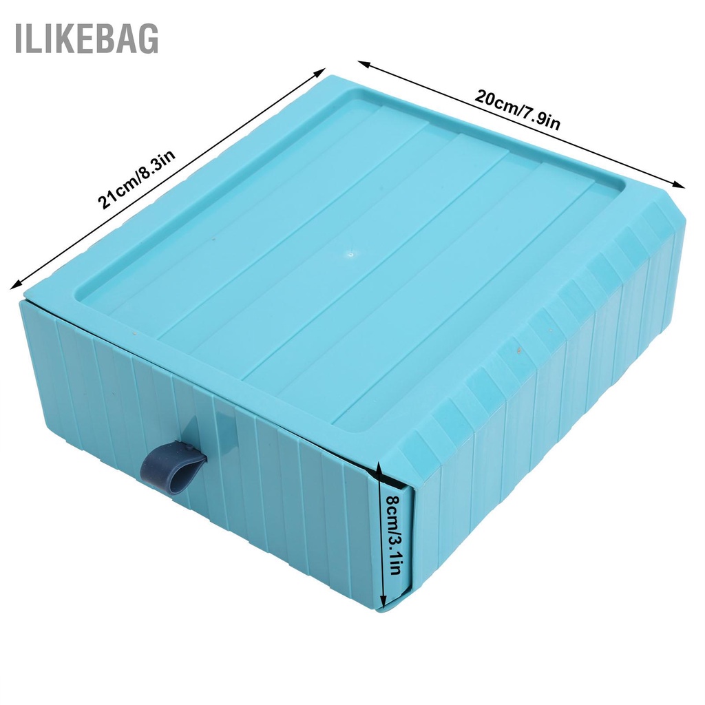 Ilikebag Ngăn kéo 4 cái Hộp lưu trữ bằng nhựa Bàn tổ chức có thể xếp chồng lên nhau Bộ cho Văn phòng tại nhà