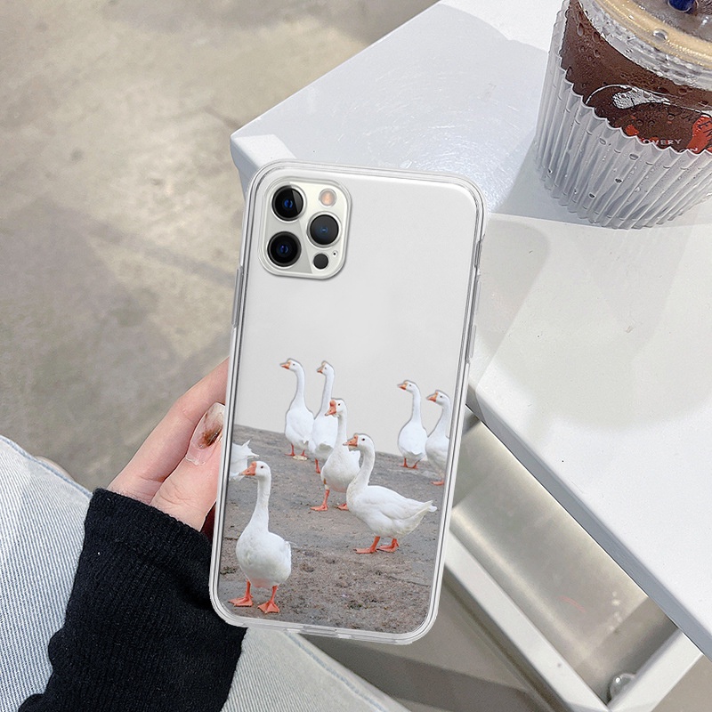 Ốp điện thoại iphone đàn vịt trắng bảo vệ cam 6/6splus/7/7plus/8/8plus/x/xr/xs/11/12/13/14/pro/max/plus/promax
