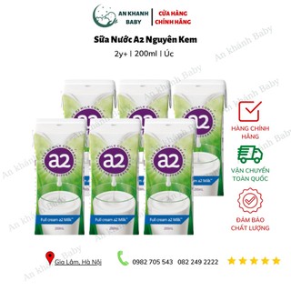 Thùng sữa nước a2 nguyên kem 200ml x 24 hộp date 4/2023