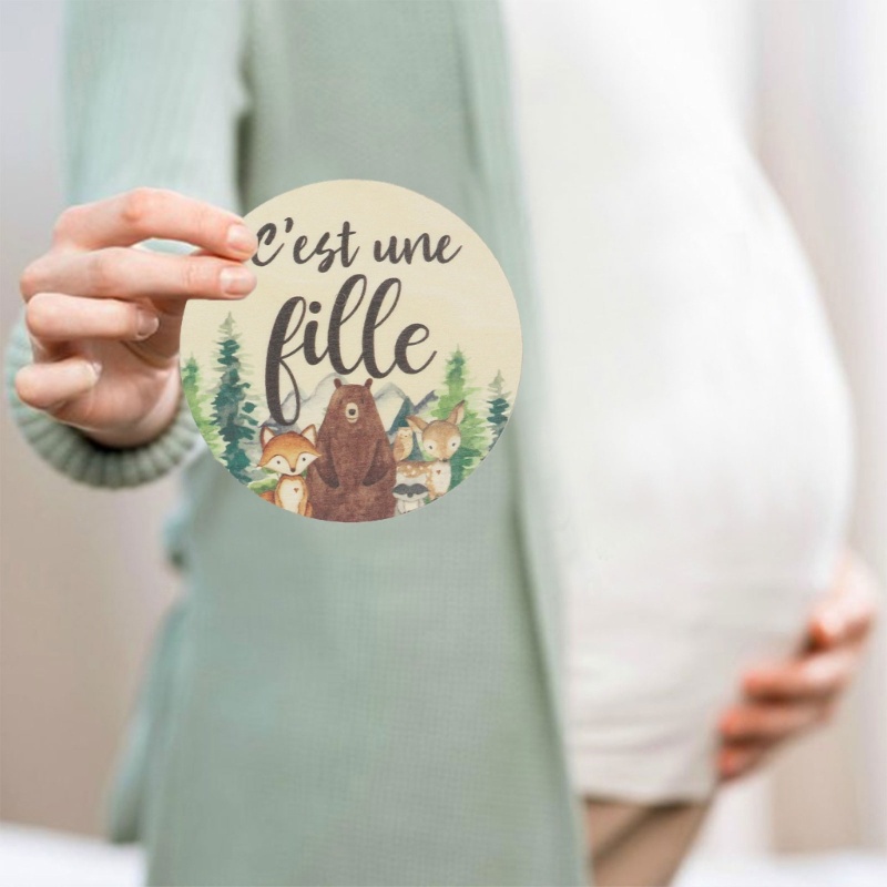 Set 6 Tấm Thẻ Đánh Dấu Cột Mốc Phát Triển Theo Tháng Hai Mặt Dành Cho Em Bé Sơ Sinh