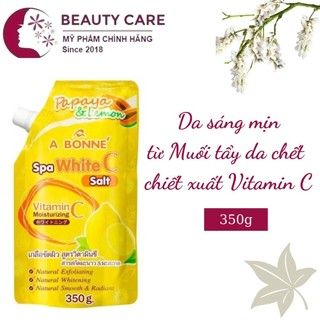 Muối tắm Vitamin C vị đu đủ & chanh, A Bonne Spa White C Salt, Thái Lan 350gr