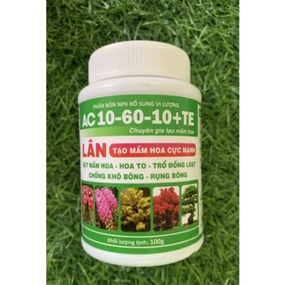 Phân bón lá ac 10-60-10+te. siêu lân