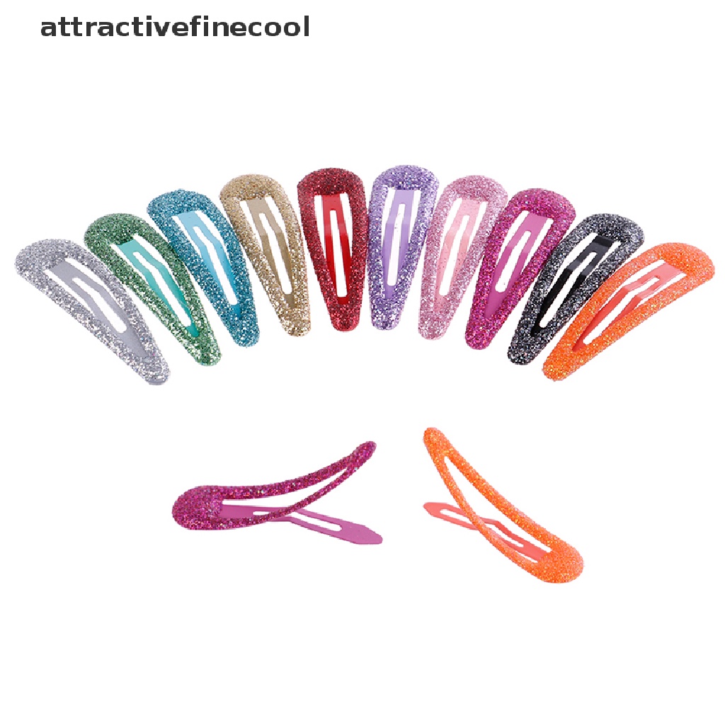 Set 10 Kẹp Tóc Kim Loại Lấp Lánh Cho Bé Gái