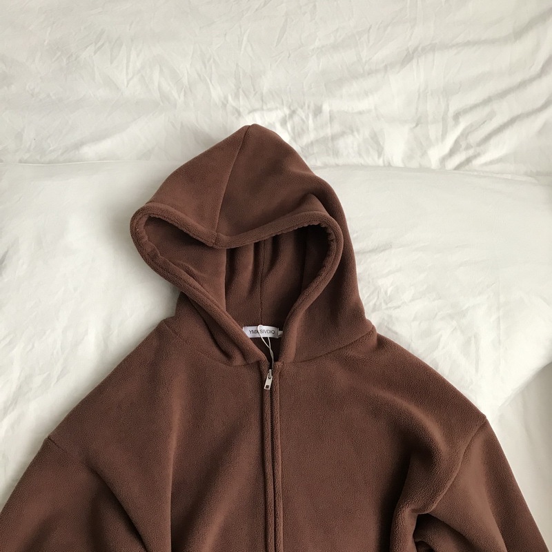 Áo Hoodie nâu trầm lót lông, hàng may kỹ dày dặn, Siêu ấm áp, áo hoodie form rộng unisex