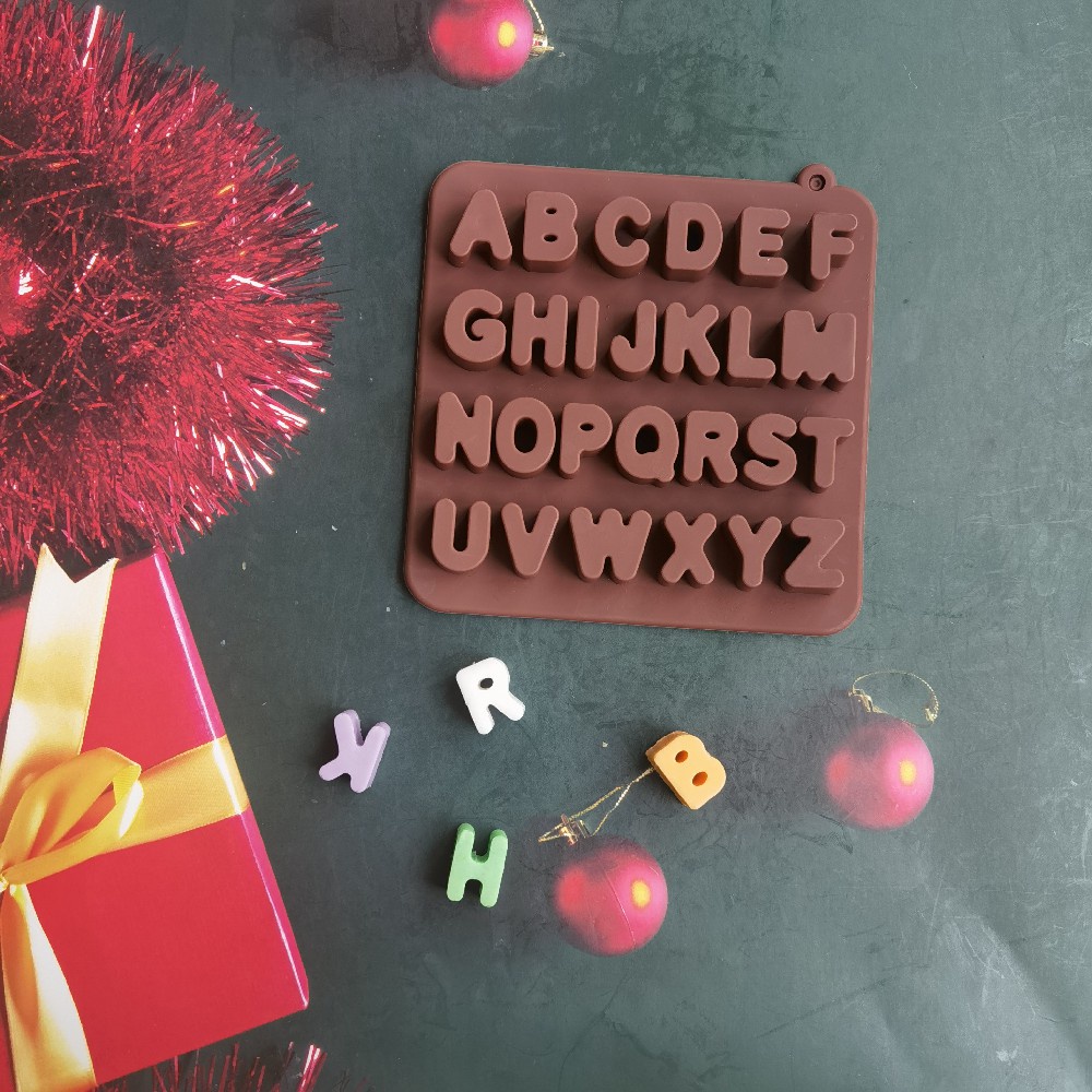Khuôn Silicon Hình Bảng Chữ Cái Làm Kẹo - Chocolate - Thạch Rau Câu - Dụng Cụ Trang Trí Bánh
