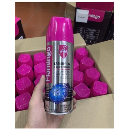 Chai xịt vệ sinh bộ chế hòa khí và bướm ga Flamingo Carburetor & Choke Cleaner  450ml