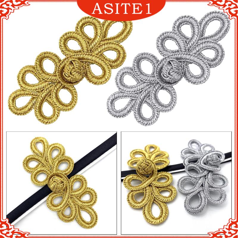 Set 10 Cặp Nút Thắt Họa Tiết Trung Hoa Truyền Thống Trang Trí Nút Áo DIY