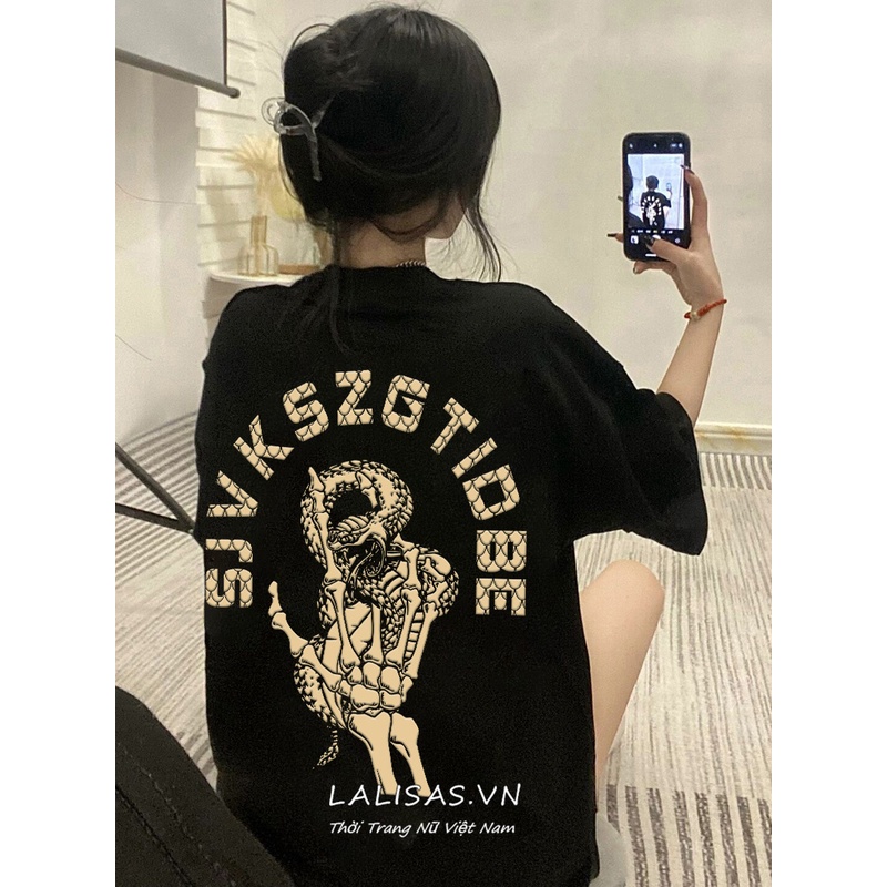 Áo Thun Ngắn Tay Dáng Rộng Thời Trang Đường Phố Hàn Quốc