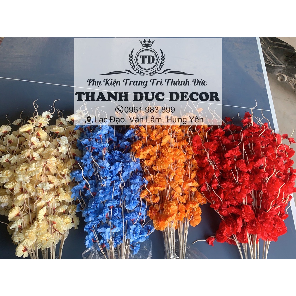 Sỉ cành đào râu trang trí giỏ quà, tháp oản, tháp bánh