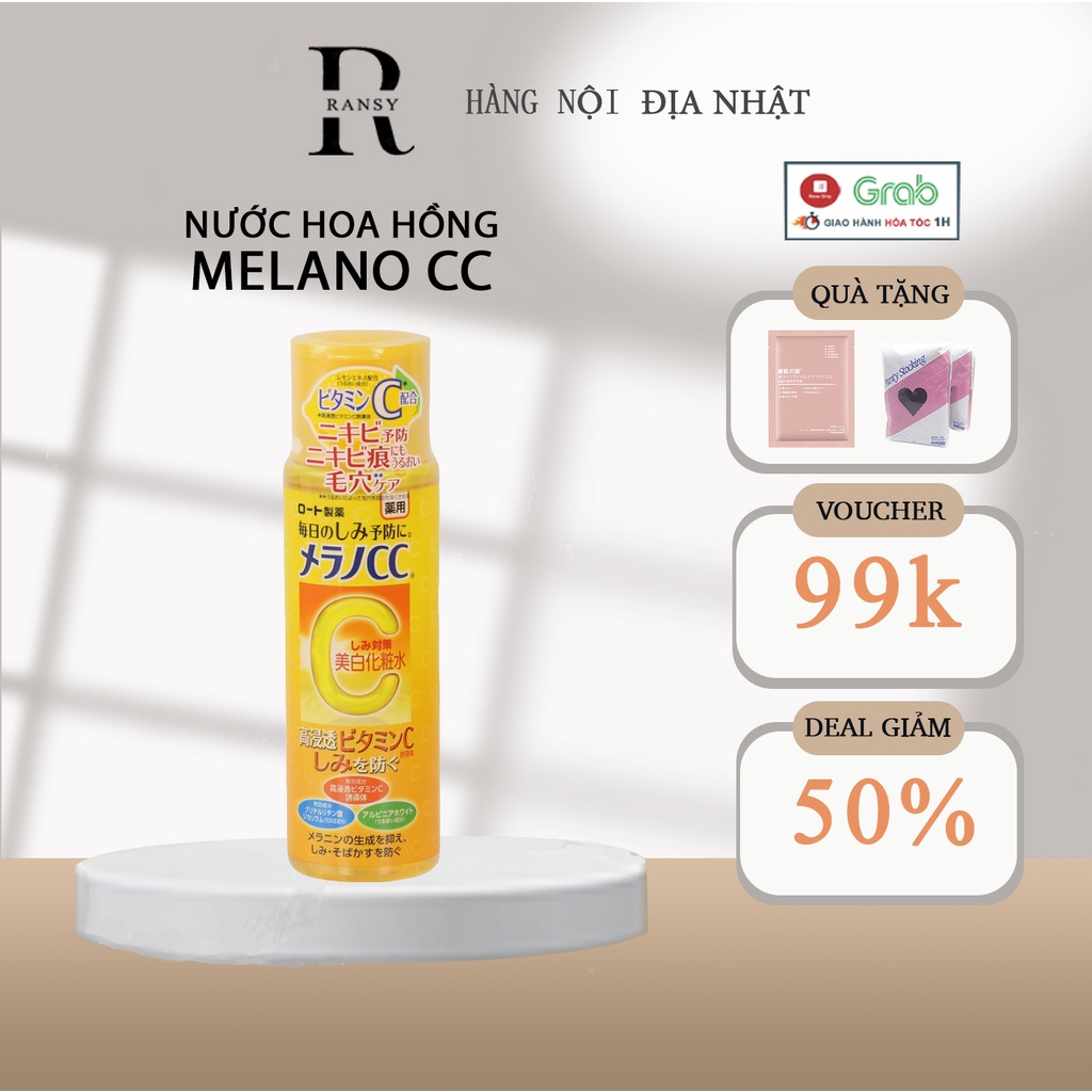 Nước hoa hồng Melano CC Rohto Nhật  dưỡng trắng ngừa thâm