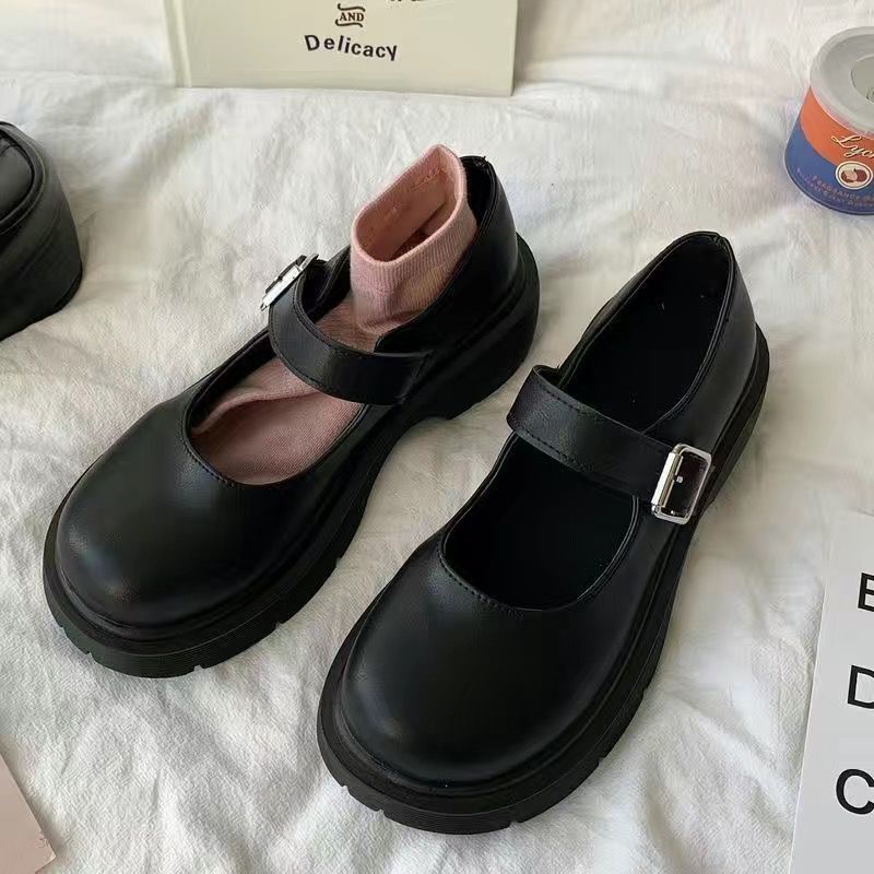 Giày Da lolita Mùa Hè 41-44 Mary Jane Đế Dày Phong Cách Nhật Bản Cổ Điển Có Size Lớn 42 Cho Nữ