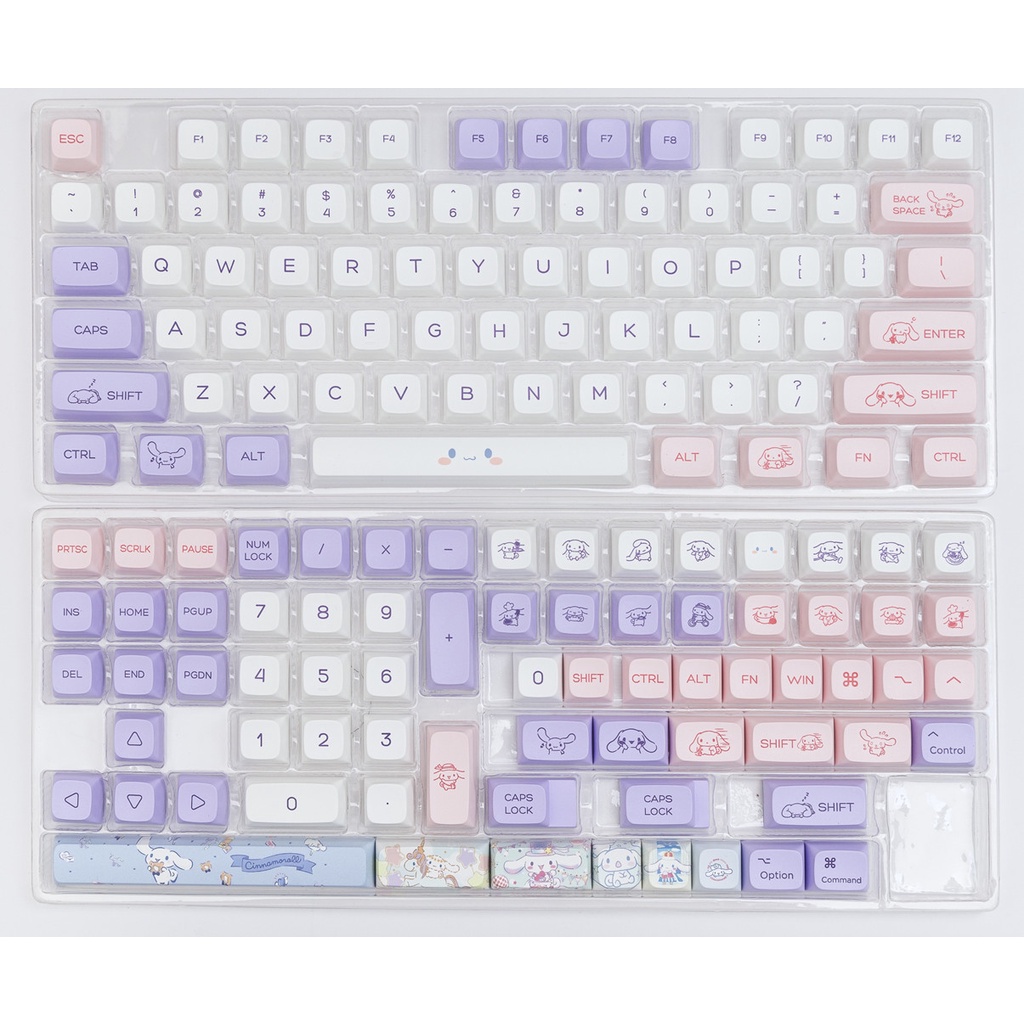 144 Phím Cinnamoroll Keycaps XDA Profile anime dễ thương PBT Dye Sub Bàn phím cơ học Keycap