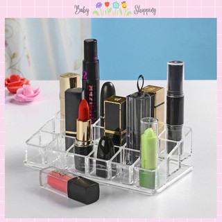 Khay kệ đựng son trong suốt có 24 ô chất liệu Mika trong suốt Baby Shopping