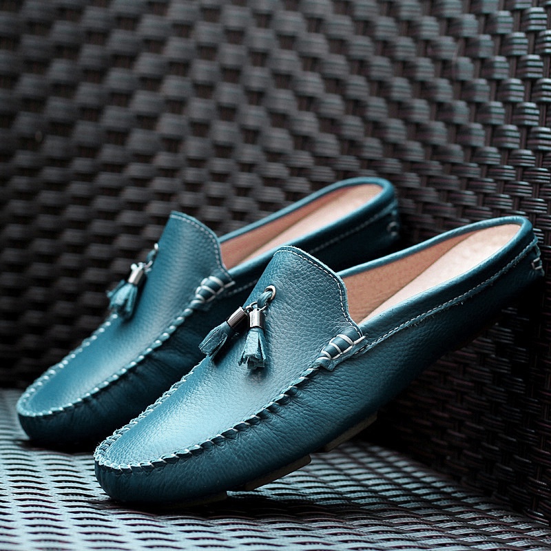 Giày Lười Da Nam Sục Nam Hè Thoáng Khí Mát Chân Da Bò Mềm Êm Chân FSGD16