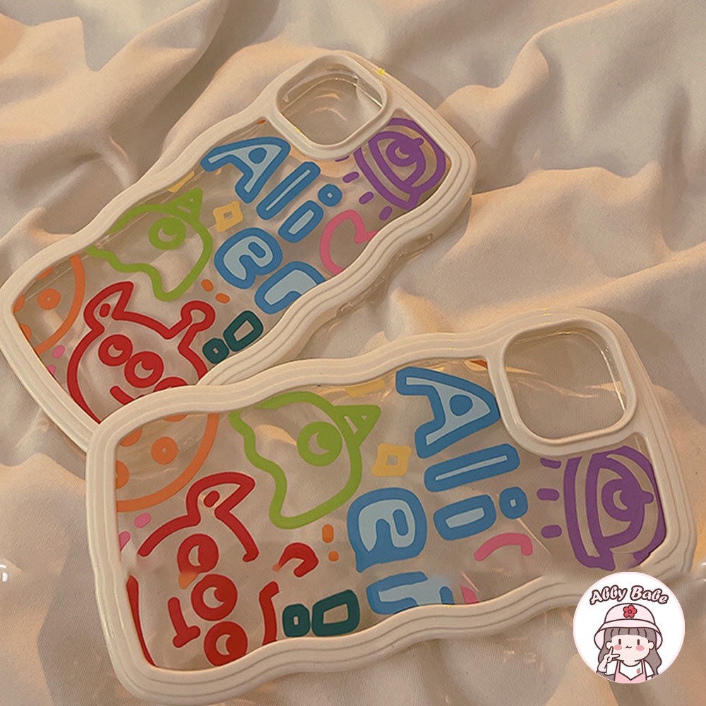 Ốp Điện Thoại TPU Trong Suốt Chống Sốc Họa Tiết Graffiti 3D Cho Iphone 11 7Plus 13 12 11 Pro Max X XS 12 13 XR