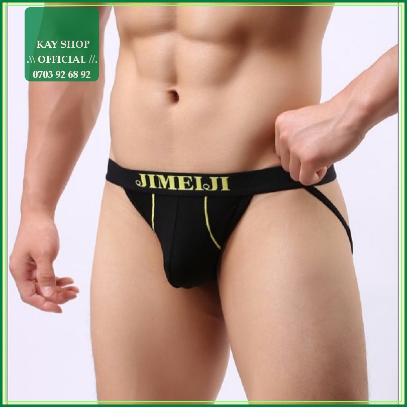 Quần lót jockstrap dây sex nam JIMEIJI thun cotton - Quần sịp nam khoe mông nâng mông nhẹ quyến rũ