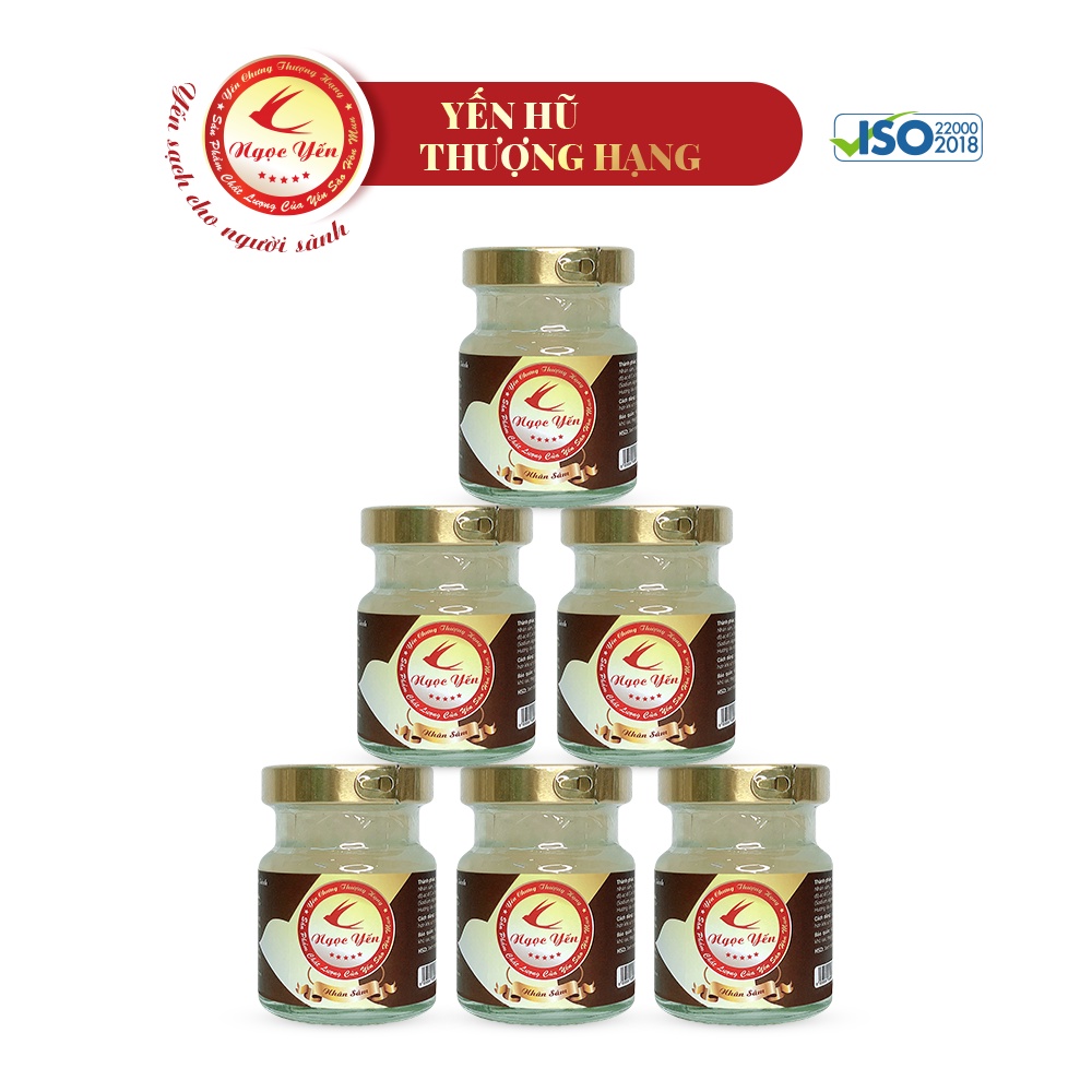 Yến hũ Ngọc Yến chưng sẵn vị Nhân Sâm (20% yến tươi/hũ 70ml) - 100% Nha Trang Khánh Hòa