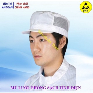 Mũ vải phòng sạch chống tính điện xanh Blue - Nam