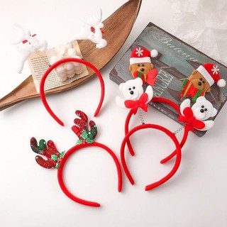 Bờm Noel Ngộ Nghĩnh Đỏ/Nâu Vải Nhung