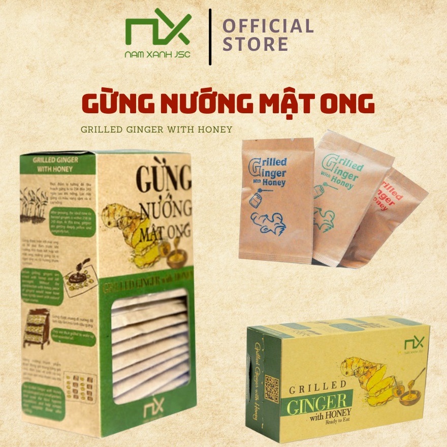Gừng Nướng Mật Ong Nam Xanh Hộp 90G