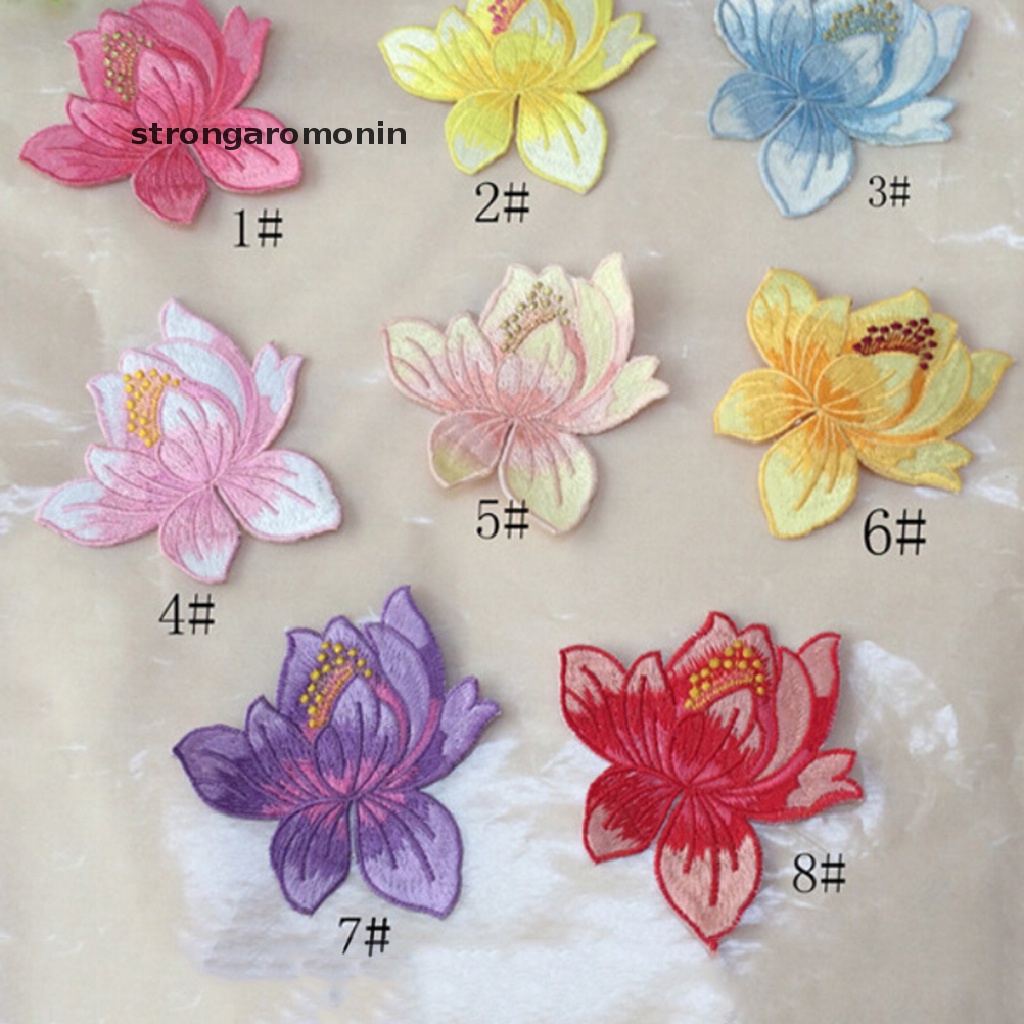 Sticker Ủi Thêu Hình Hoa Sen