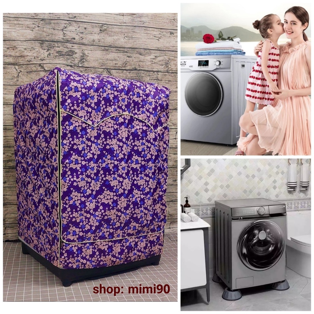 (Dành cho Dòng Panasonic từ 9 - 10.5kg) Vỏ Bọc Máy Giặt Cửa Ngang Cửa Trước Chống Thấm Nước Chống Nắng Vải Dù Bền