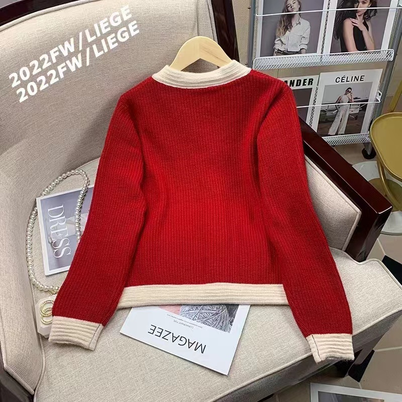 Áo khoác cardigan dệt kim SUXI dáng rộng phong cách vintage thời trang cho nữ