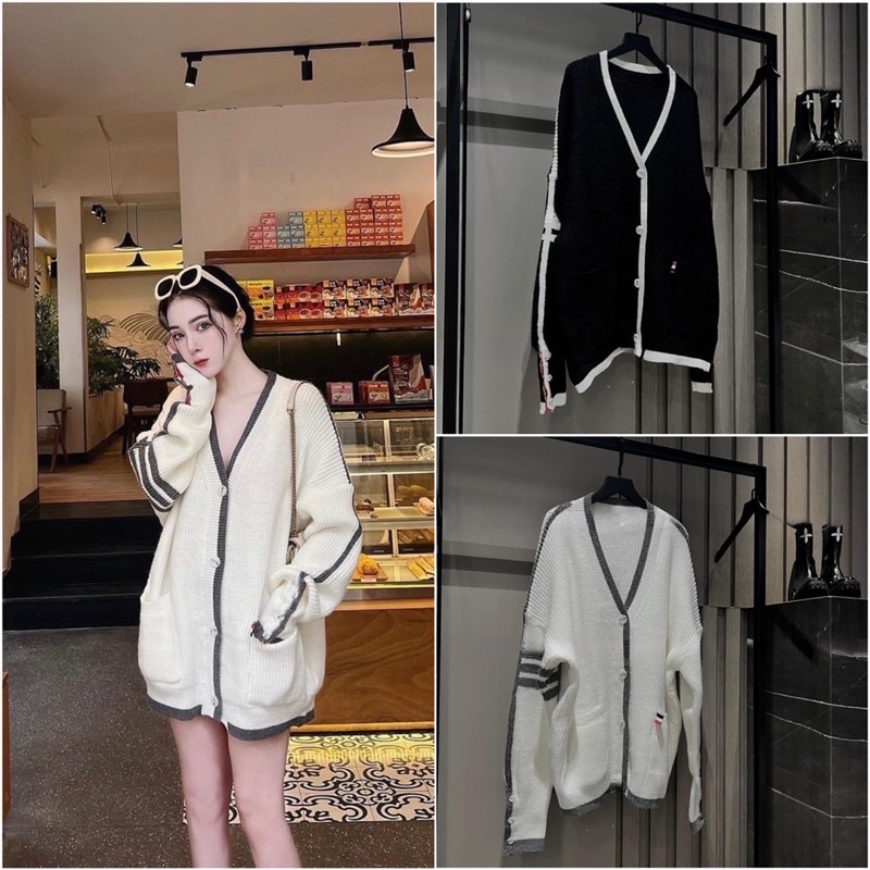 CADIGAN VIỀN THOM BROWNE [HÀNG SẴN]