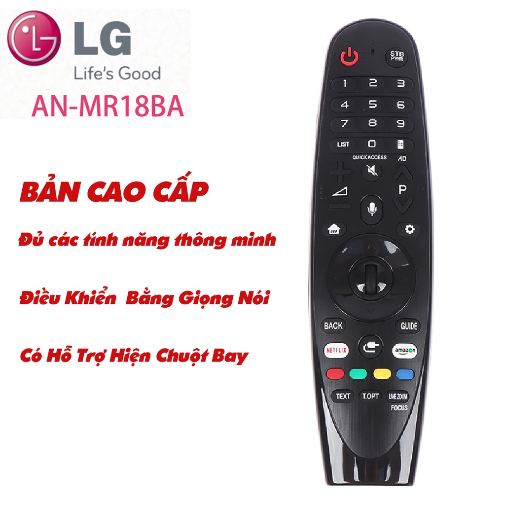 Điều Khiển giọng nói Tivi LG chuột bay- Magic Remote LG AN-MR18BA Giọng Nói Full chức năng CHO SMART TIVI LG 2018-DC4925