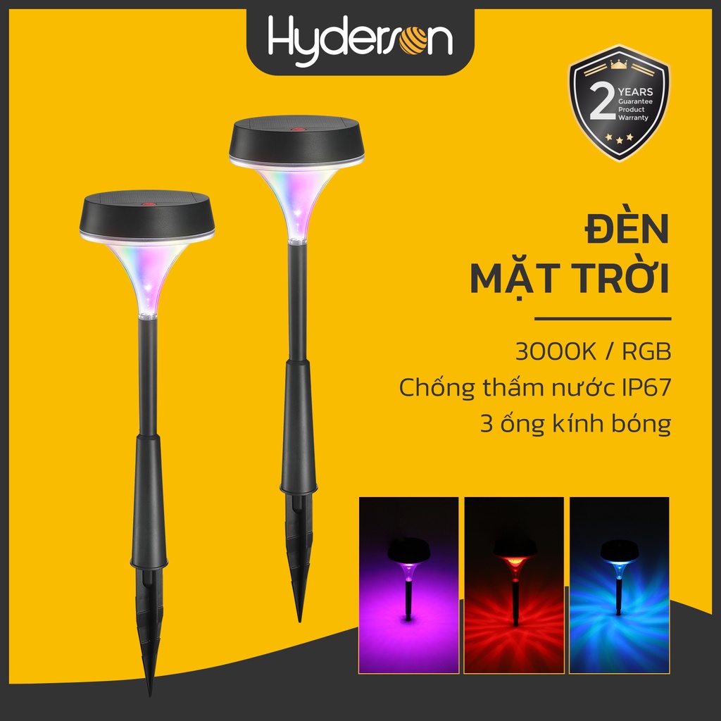 Out of stock Ánh sáng sân vườn năng lượng mặt trời Ánh sáng ngoài trời IP67 Chống thấm nước Trắng ấm / Màu RGB Đèn cảnh quan năng lượng mặt trời cho Lối đi Sân hiên Đường lái xe