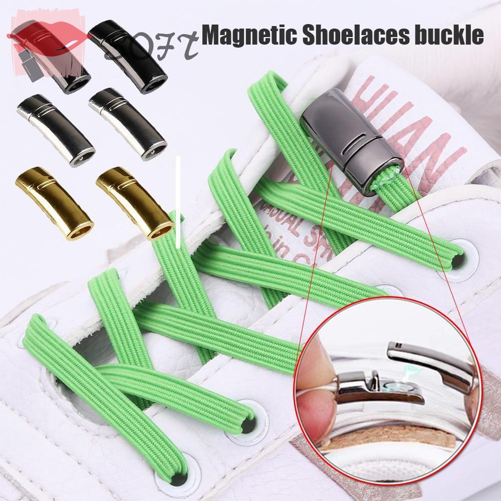 Khóa cố định dây giày thể thao bằng kim loại từ tính thời trang không cần thắt dây