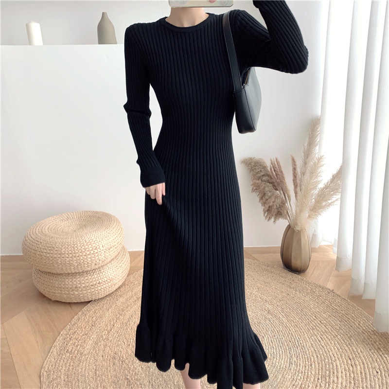 Váy đầm len dáng dài đẹp kiểu váy đuôi cá, hàng quảng châu loại 1