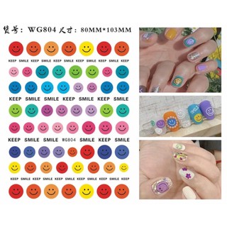 Sticker dán móng mặt cười