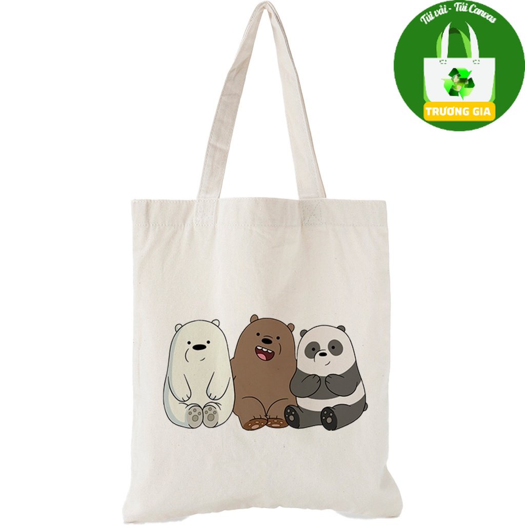 Túi vải Canvas Trương Gia Túi Vải - Túi Canvas bộ sưu tập hoạt hình ngộ nghĩnh nhiều kích thước