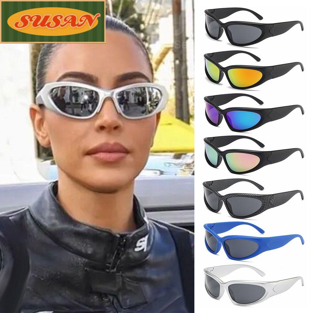 SUSANS Y2K Kính râm thời trang cổ điển Kính mát tương lai Cyberpunk