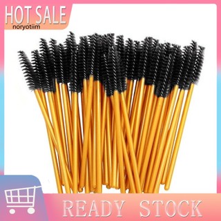 NOR| 50Pcs Disposable Mascara Wands Eyelash Brushes Applicator Makeup Tool Portable