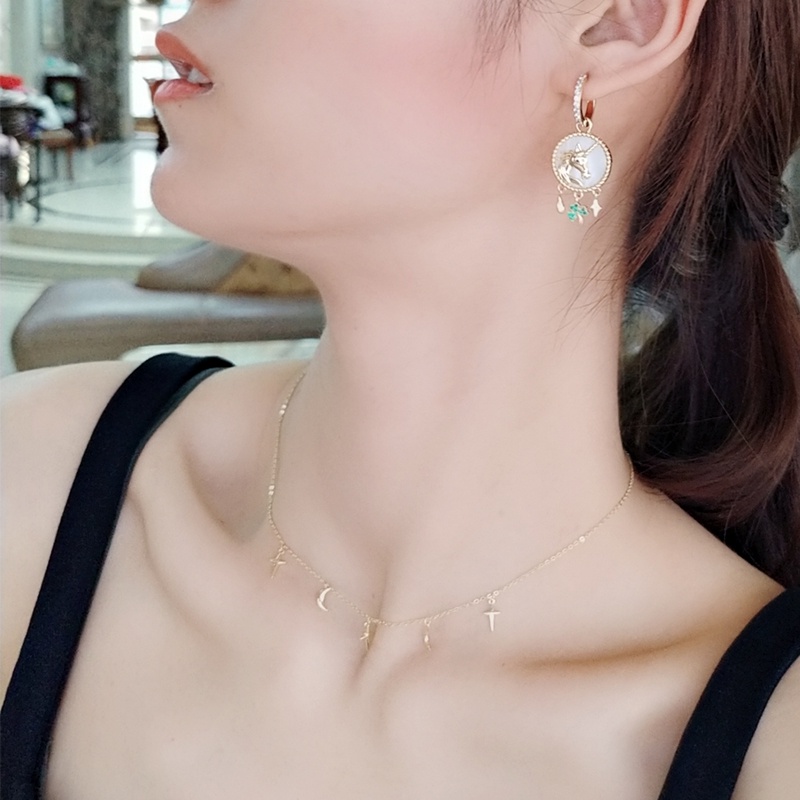 Bông Tai Hình Vỏ Sò Phong Cách Hàn Quốc Thanh Lịch