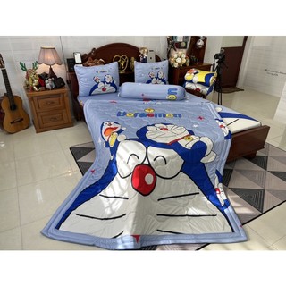 Bộ ga gối Doremon siêu mát lạnh 5D