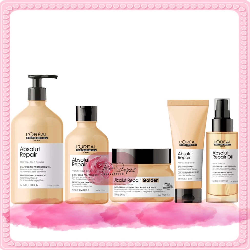COMBO CẶP GỘI XẢ L'OREAL ABSOLUT REPAIR