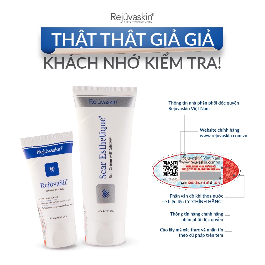 Kem xoá Sẹo Thâm, lấp đầy Sẹo Rỗ, Sẹo Lõm Scar Esthetique 60ml của Rejuvaskin