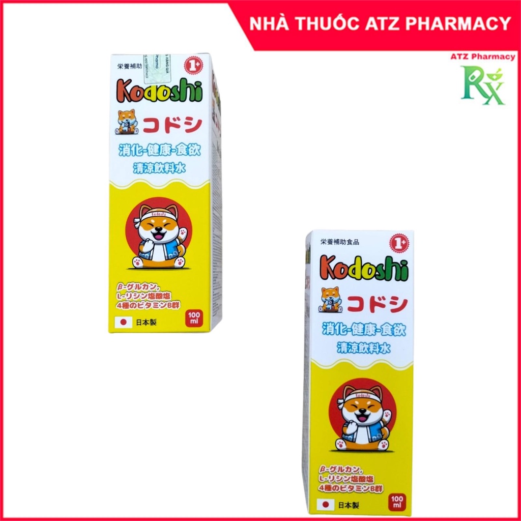 Siro Kodoshi - hỗ trợ bổ sung lysine giúp trẻ ăn ngon miệng (hộp 100ml) - ATZ Pharmacy