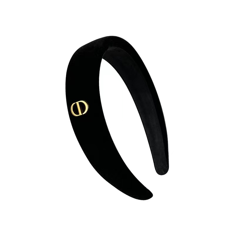 Băng Đô Nhung Đen In Chữ Dongdaemun Kiểu Retro Pháp Xinh Xắn Cho Nữ