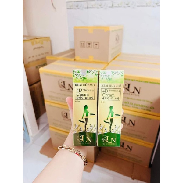 (Rẻ Nhất Ở Đây) Kem Hủy Mỡ 4D Hàng Chính Hãng + Tặng Kèm Tinh Dầu Siết Eo và Thước Đo