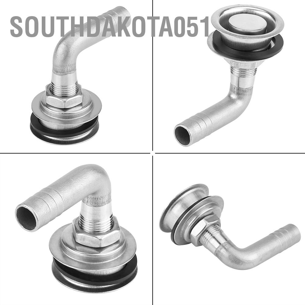 Southdakota051 90 ° Thuyền hàng hải bằng thép không gỉ Ống xả khí nạp nhiên liệu cho ống 5/8 "