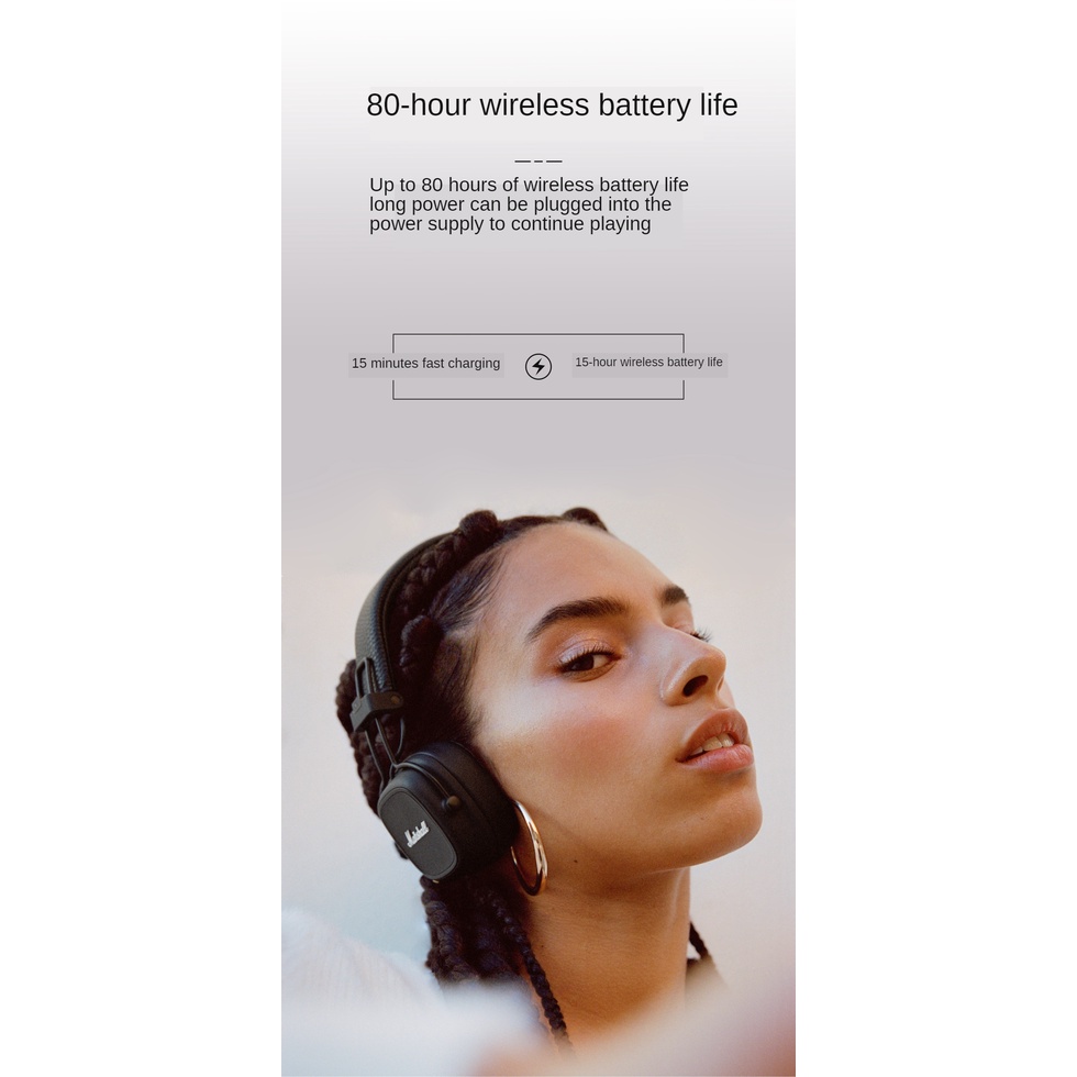 Tai Nghe Bluetooth Không Dây 4 Thời Gian Mới Cho Marshall Major IV