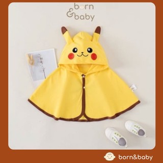 Áo choàng chống nắng cánh dơi cho bé hình pokemon xinh dễ thương Bornbaby C001