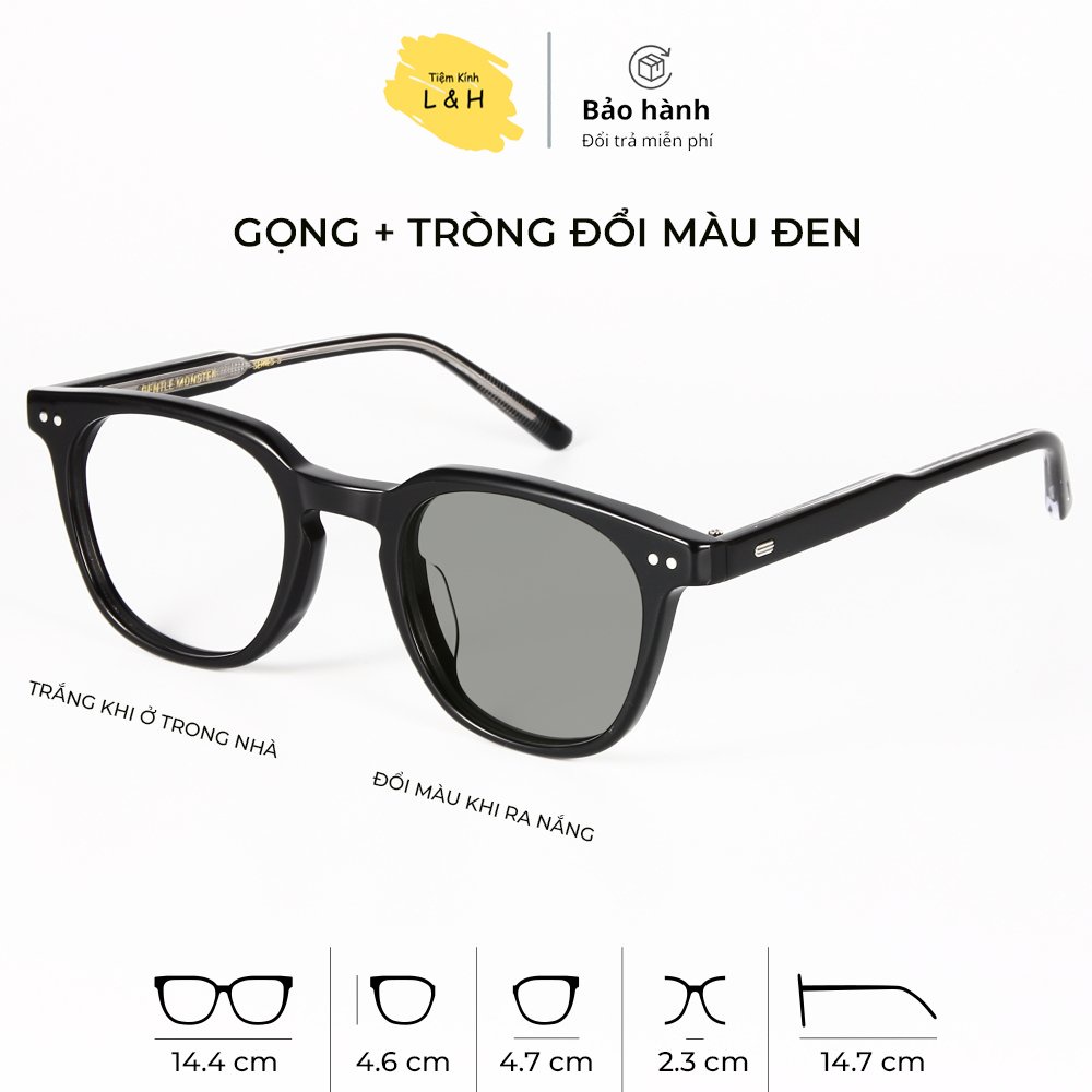 Kính đổi màu gm lutto cho nam nữ [Không Cận- Có Cận]