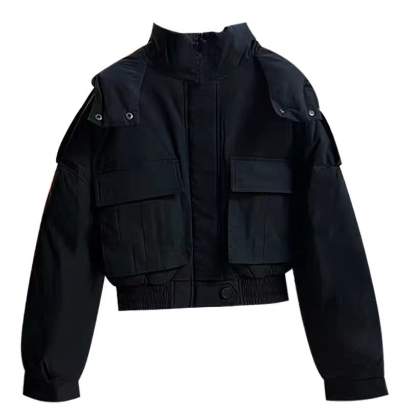 Áo phao béo dáng ngắn croptop