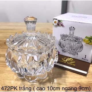 Thố mứt thủy tinh pha lê trái bí,thố đựng hạt dưa,bí,kẹo ngày Tết