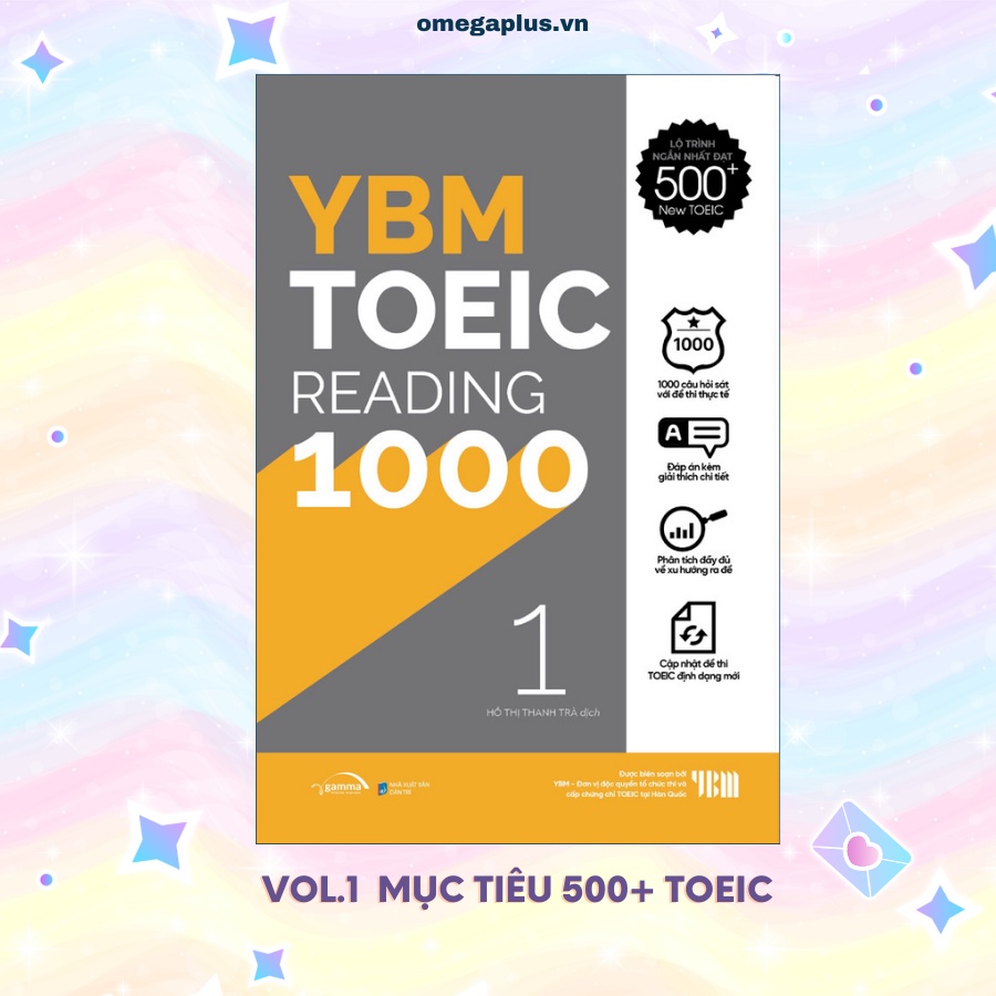 Sách - Lẻ/Combo YBM Toeic Reading 1000 Vol 1 + Vol 2 | BigBuy360 - bigbuy360.vn